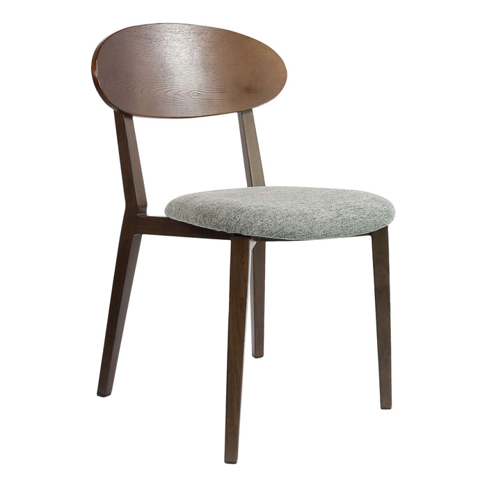 Durafurn Atlanta Chair - Narrow Ply Backrest - Wenge Frame/ Grey Fabric Seat & Ply Backrest