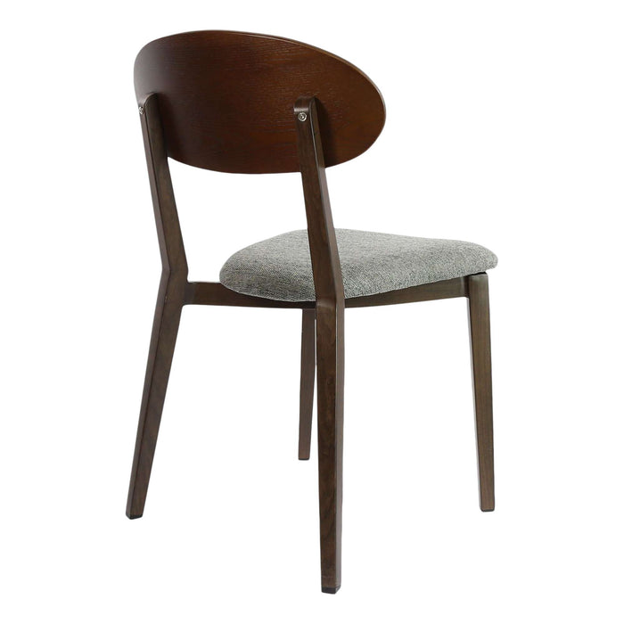 Durafurn Atlanta Chair - Narrow Ply Backrest - Wenge Frame/ Grey Fabric Seat & Ply Backrest