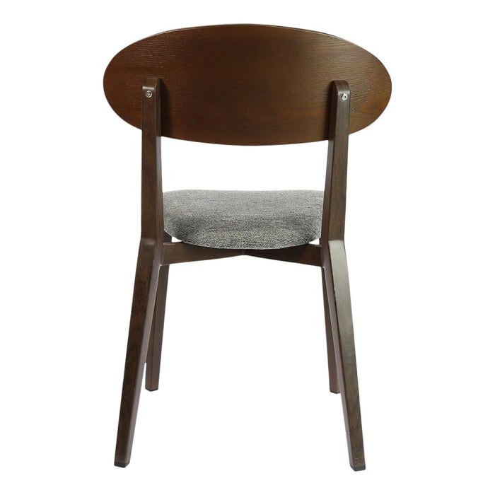 Durafurn Atlanta Chair - Narrow Ply Backrest - Wenge Frame/ Grey Fabric Seat & Ply Backrest