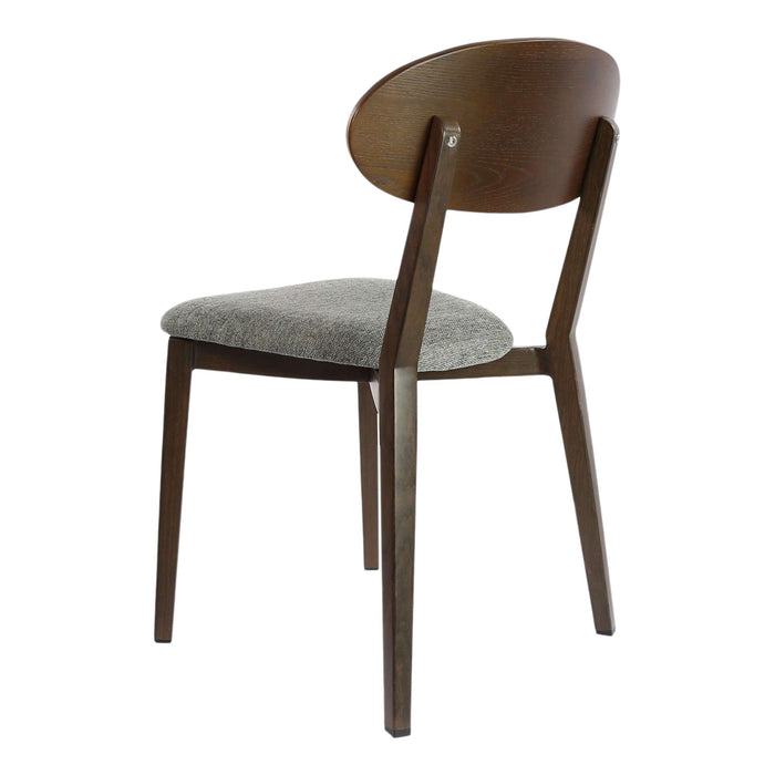 Durafurn Atlanta Chair - Narrow Ply Backrest - Wenge Frame/ Grey Fabric Seat & Ply Backrest