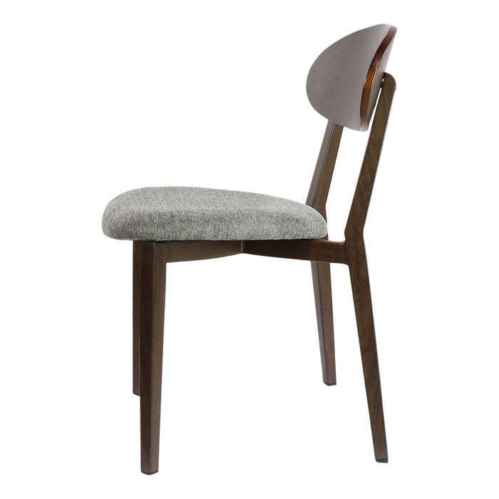 Durafurn Atlanta Chair - Narrow Ply Backrest - Wenge Frame/ Grey Fabric Seat & Ply Backrest