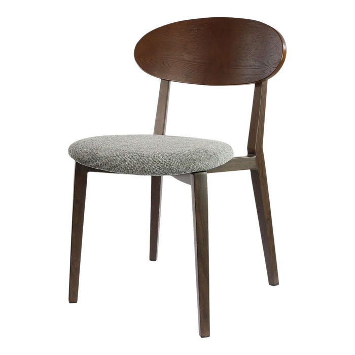 Durafurn Atlanta Chair - Narrow Ply Backrest - Wenge Frame/ Grey Fabric Seat & Ply Backrest