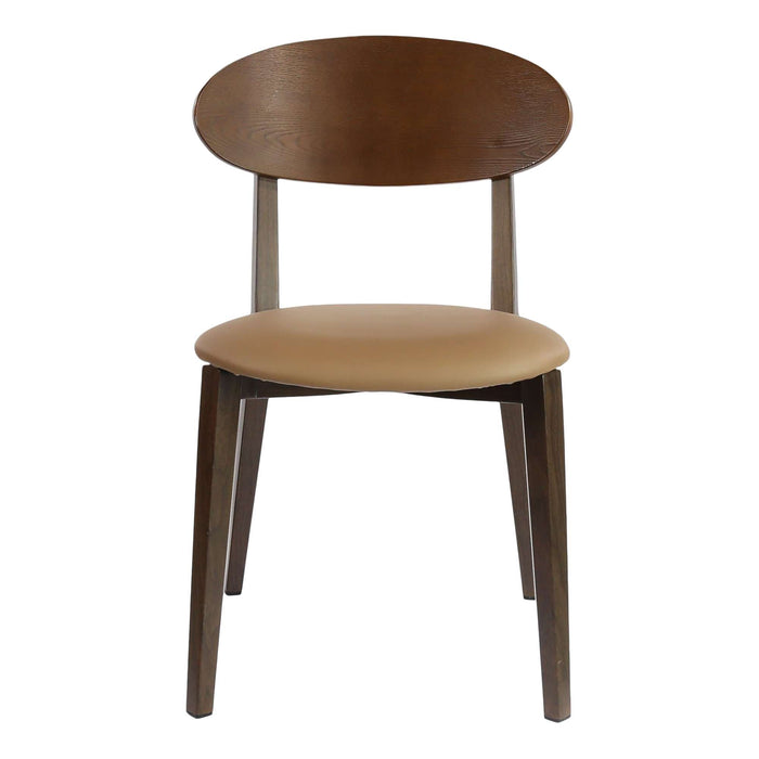 Durafurn Atlanta Chair - Narrow Ply Backrest - Wenge Frame/Taupe Vinyl Seat & Ply Backrest