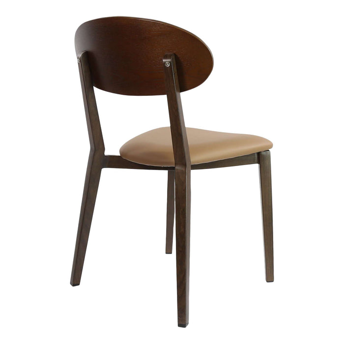 Durafurn Atlanta Chair - Narrow Ply Backrest - Wenge Frame/Taupe Vinyl Seat & Ply Backrest