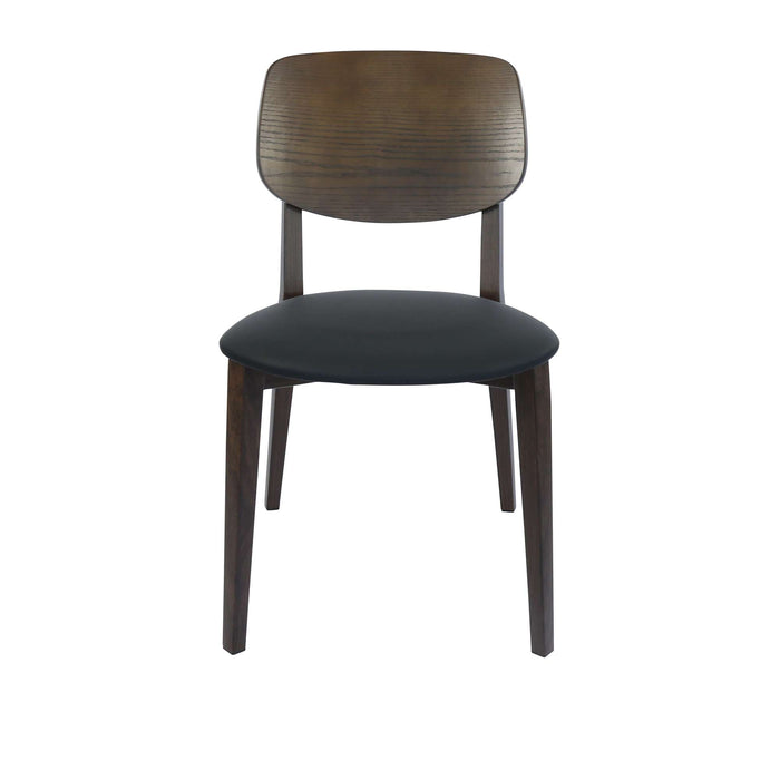 Durafurn Atlanta Chair - large Ply Backrest - Wenge Frame/Black Vinyl Seat & Ply Backrest