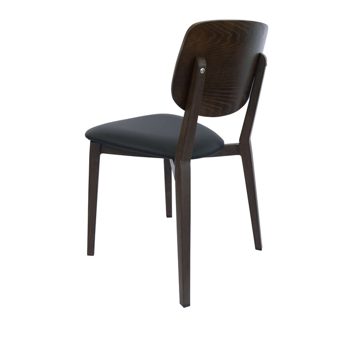 Durafurn Atlanta Chair - large Ply Backrest - Wenge Frame/Black Vinyl Seat & Ply Backrest