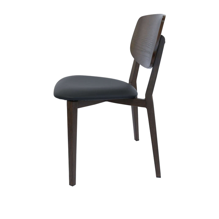 Durafurn Atlanta Chair - large Ply Backrest - Wenge Frame/Black Vinyl Seat & Ply Backrest