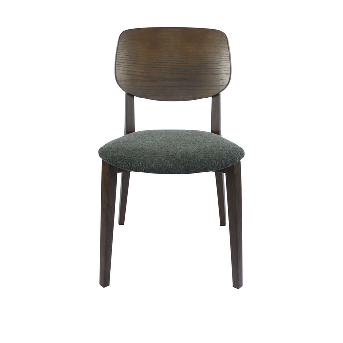 Durafurn Atlanta Chair - large Ply Backrest - Wenge Frame/Dark Grey Fabric Seat & Ply Backrest