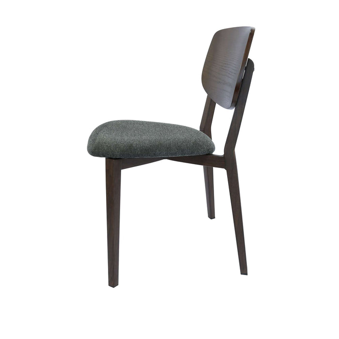 Durafurn Atlanta Chair - large Ply Backrest - Wenge Frame/Dark Grey Fabric Seat & Ply Backrest