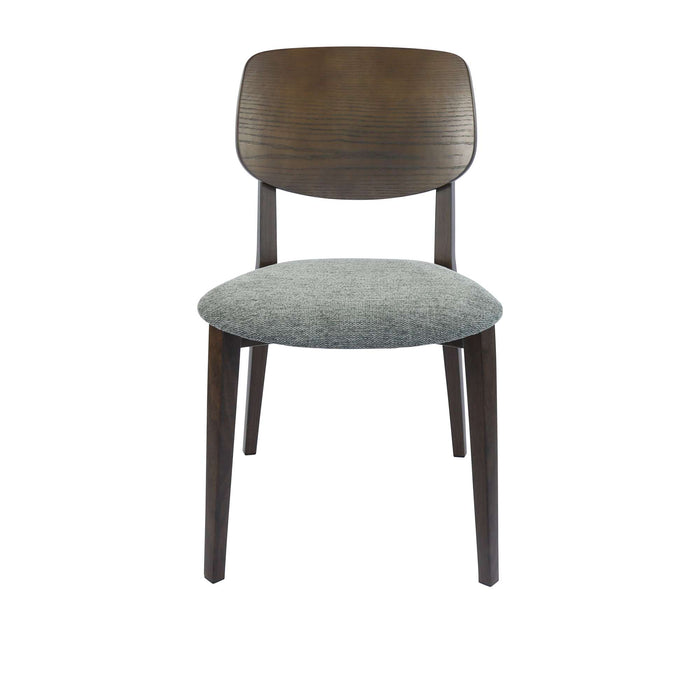 Durafurn Atlanta Chair - large Ply Backrest - Wenge Frame/ Grey Fabric Seat & Ply Backrest