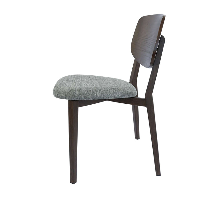 Durafurn Atlanta Chair - large Ply Backrest - Wenge Frame/ Grey Fabric Seat & Ply Backrest