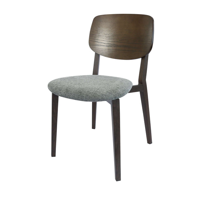 Durafurn Atlanta Chair - large Ply Backrest - Wenge Frame/ Grey Fabric Seat & Ply Backrest