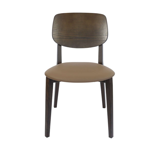 Durafurn Atlanta Chair - large Ply Backrest - Wenge Frame/Taupe Vinyl Seat & Ply Backrest