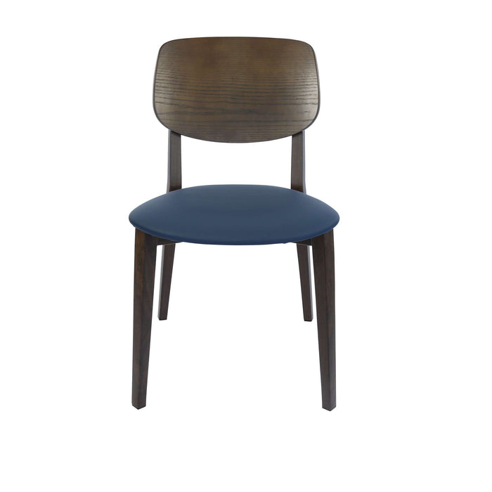 Durafurn Atlanta Chair - large Ply Backrest - Wenge Frame/Navy Vinyl Seat & Ply Backrest