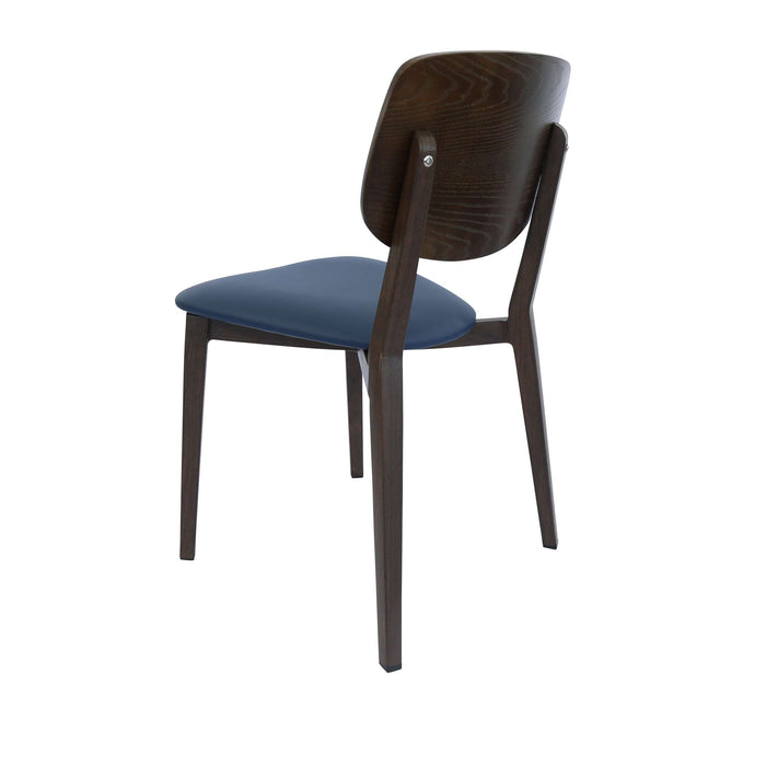 Durafurn Atlanta Chair - large Ply Backrest - Wenge Frame/Navy Vinyl Seat & Ply Backrest