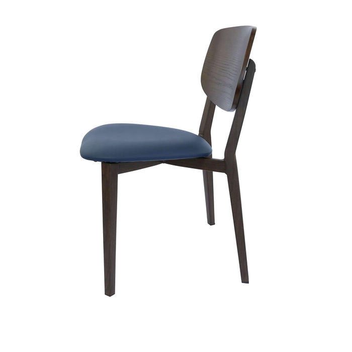 Durafurn Atlanta Chair - large Ply Backrest - Wenge Frame/Navy Vinyl Seat & Ply Backrest