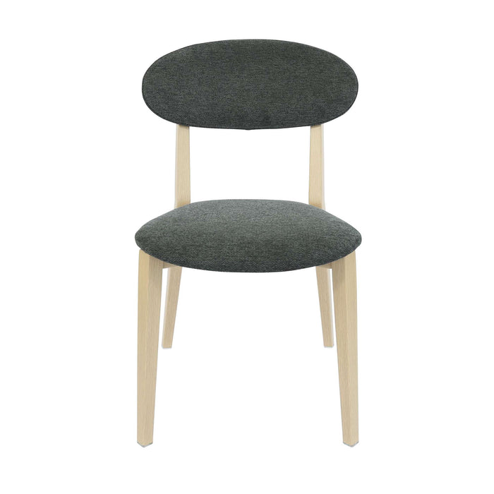 Durafurn Atlanta Chair - Narrow Backrest - Oak Frame/Dark Grey Fabric Seat & Backrest
