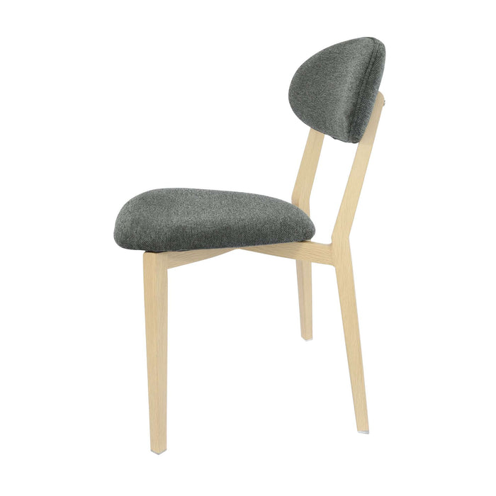 Durafurn Atlanta Chair - Narrow Backrest - Oak Frame/Dark Grey Fabric Seat & Backrest