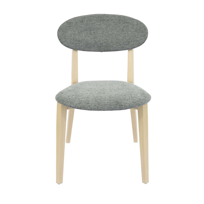 Durafurn Atlanta Chair - Narrow Backrest - Oak Frame/ Grey Fabric Seat & Backrest