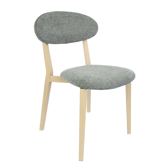 Durafurn Atlanta Chair - Narrow Backrest - Oak Frame/ Grey Fabric Seat & Backrest