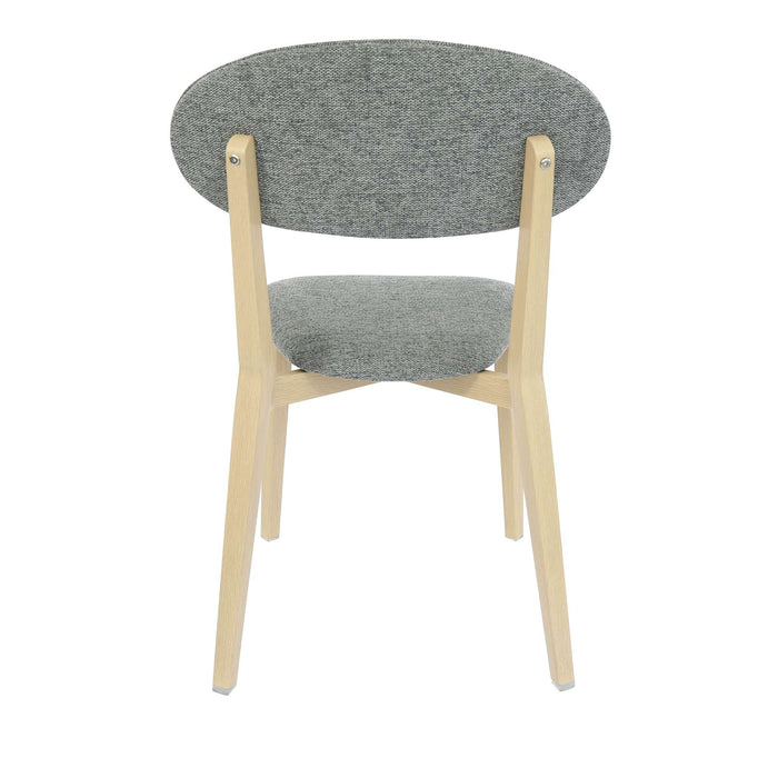 Durafurn Atlanta Chair - Narrow Backrest - Oak Frame/ Grey Fabric Seat & Backrest