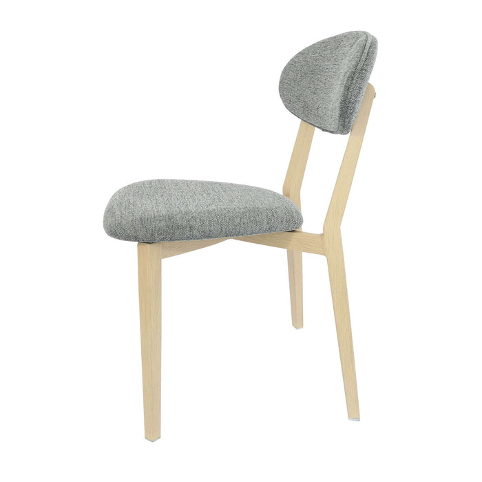 Durafurn Atlanta Chair - Narrow Backrest - Oak Frame/ Grey Fabric Seat & Backrest