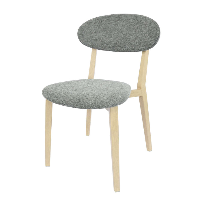 Durafurn Atlanta Chair - Narrow Backrest - Oak Frame/ Grey Fabric Seat & Backrest