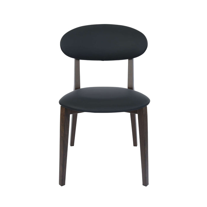 Durafurn Atlanta Chair - Narrow Backrest - Wenge Frame/Black Vinyl Seat & Backrest