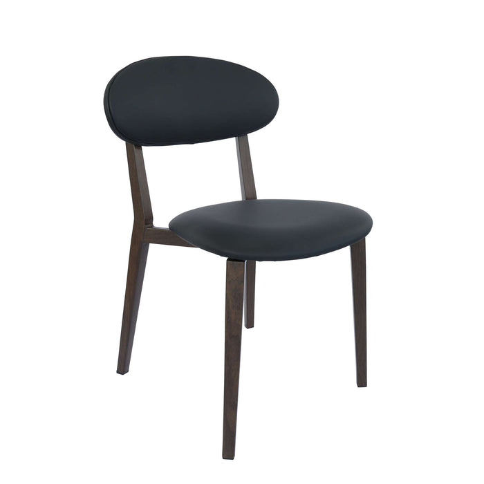 Durafurn Atlanta Chair - Narrow Backrest - Wenge Frame/Black Vinyl Seat & Backrest