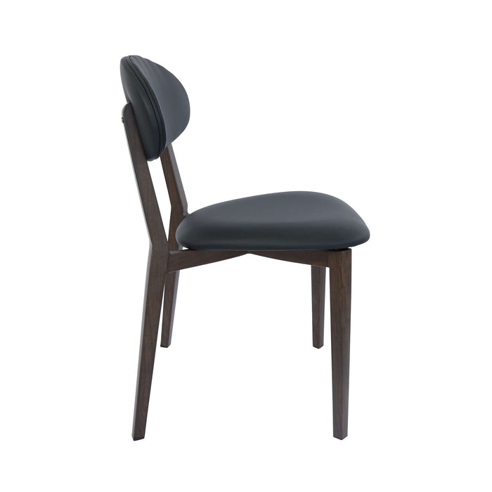 Durafurn Atlanta Chair - Narrow Backrest - Wenge Frame/Black Vinyl Seat & Backrest