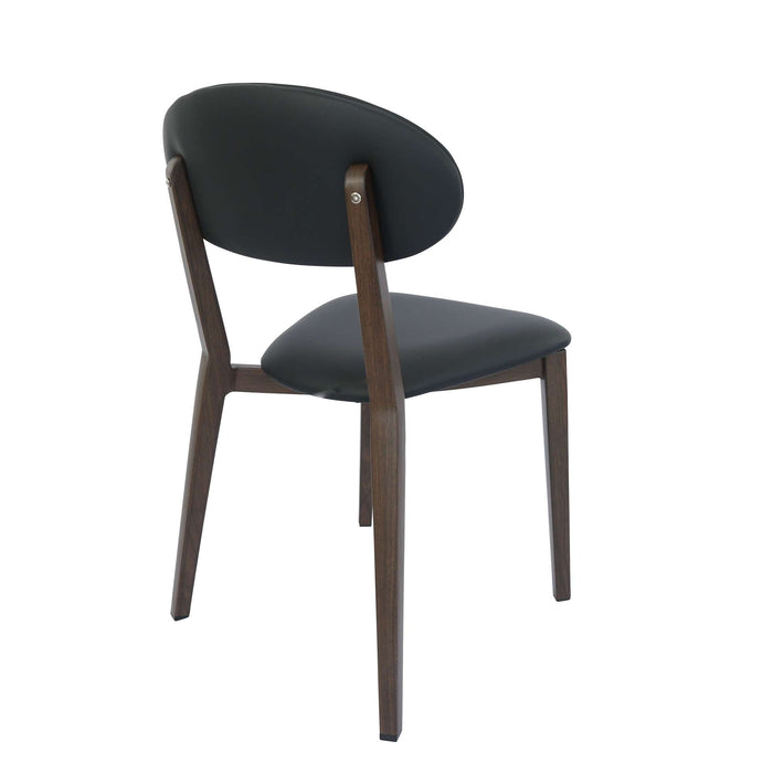 Durafurn Atlanta Chair - Narrow Backrest - Wenge Frame/Black Vinyl Seat & Backrest