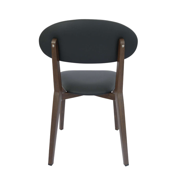 Durafurn Atlanta Chair - Narrow Backrest - Wenge Frame/Black Vinyl Seat & Backrest