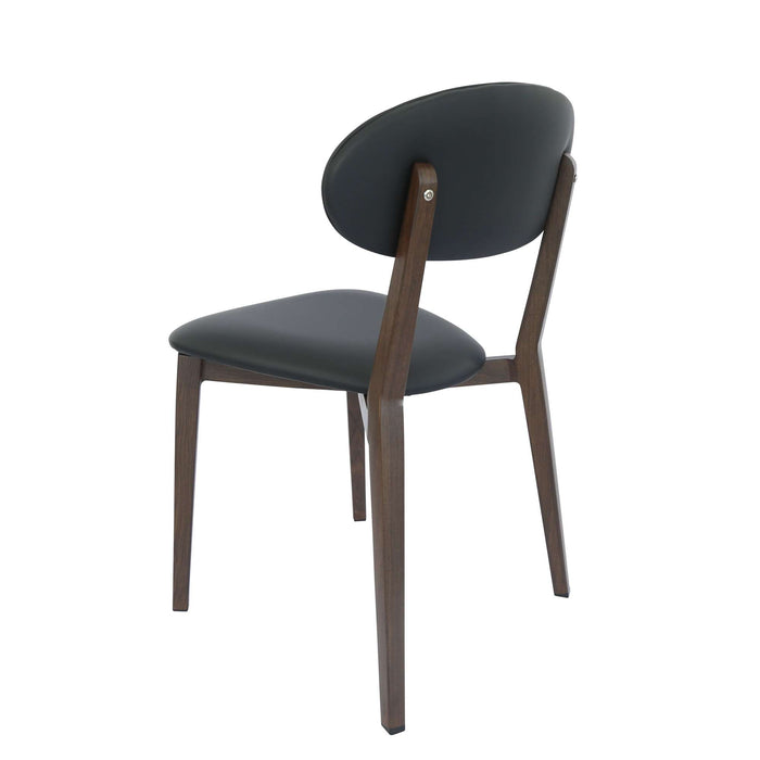 Durafurn Atlanta Chair - Narrow Backrest - Wenge Frame/Black Vinyl Seat & Backrest