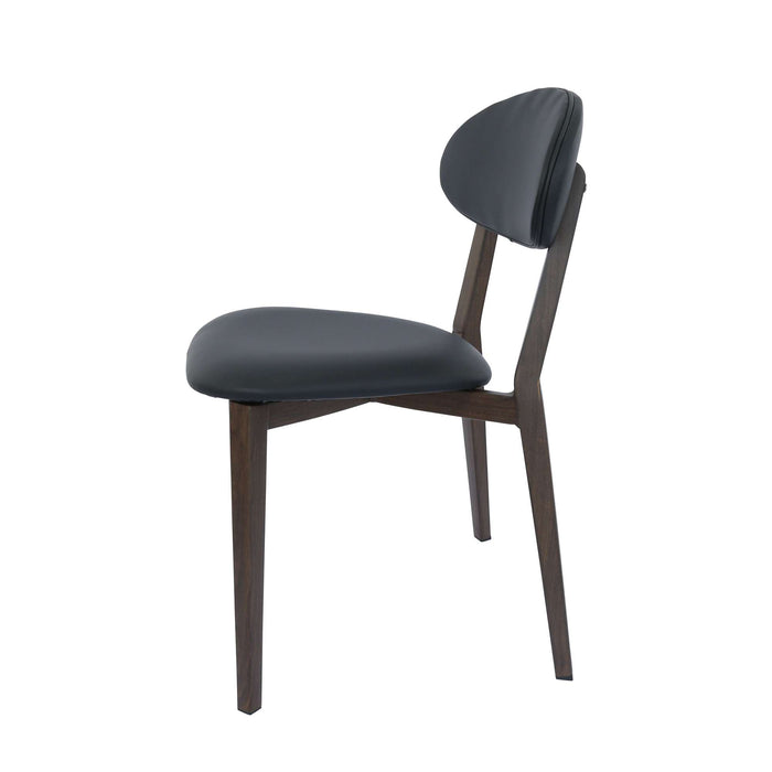 Durafurn Atlanta Chair - Narrow Backrest - Wenge Frame/Black Vinyl Seat & Backrest