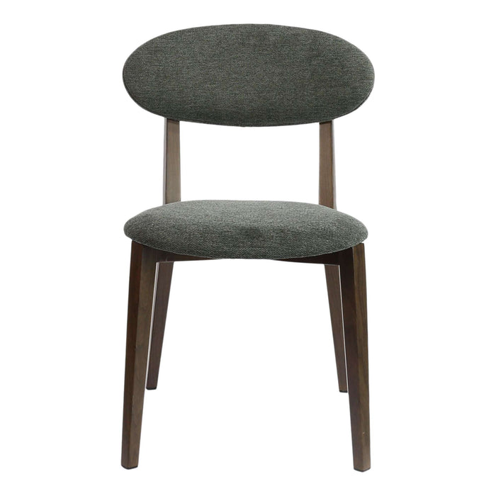 Durafurn Atlanta Chair - Narrow Backrest - Wenge Frame/Dark Grey Fabric Seat & Backrest