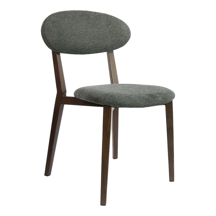 Durafurn Atlanta Chair - Narrow Backrest - Wenge Frame/Dark Grey Fabric Seat & Backrest