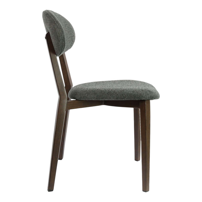 Durafurn Atlanta Chair - Narrow Backrest - Wenge Frame/Dark Grey Fabric Seat & Backrest