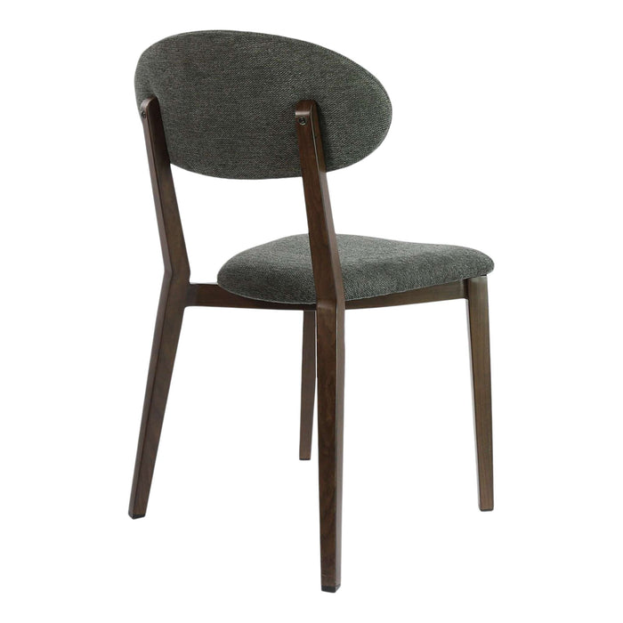 Durafurn Atlanta Chair - Narrow Backrest - Wenge Frame/Dark Grey Fabric Seat & Backrest
