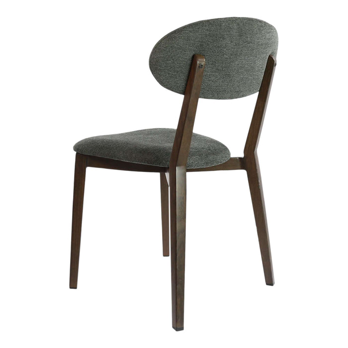 Durafurn Atlanta Chair - Narrow Backrest - Wenge Frame/Dark Grey Fabric Seat & Backrest