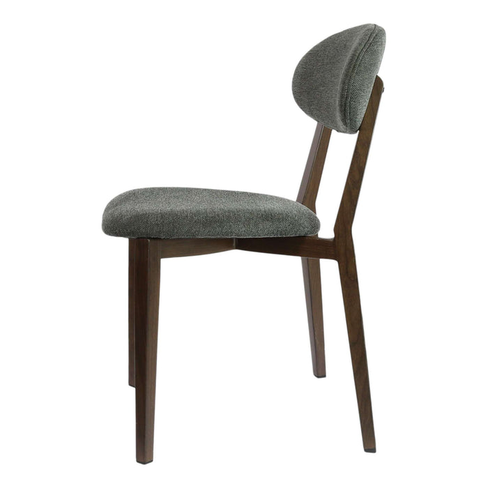 Durafurn Atlanta Chair - Narrow Backrest - Wenge Frame/Dark Grey Fabric Seat & Backrest