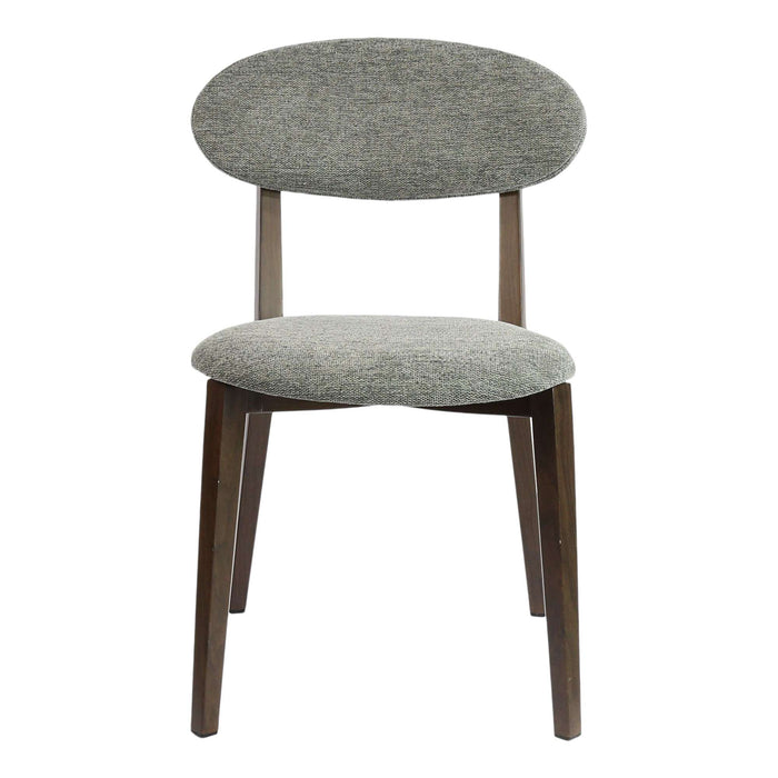 Durafurn Atlanta Chair - Narrow Backrest - Wenge Frame/ Grey Fabric Seat & Backrest