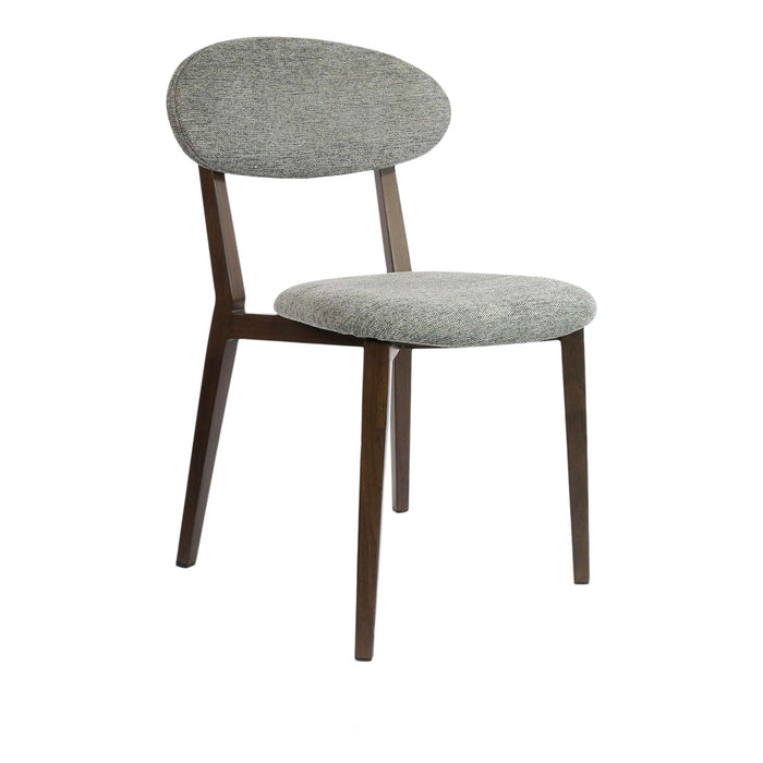 Durafurn Atlanta Chair - Narrow Backrest - Wenge Frame/ Grey Fabric Seat & Backrest