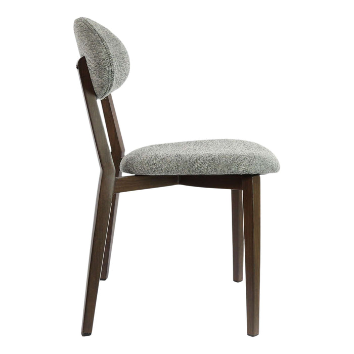 Durafurn Atlanta Chair - Narrow Backrest - Wenge Frame/ Grey Fabric Seat & Backrest