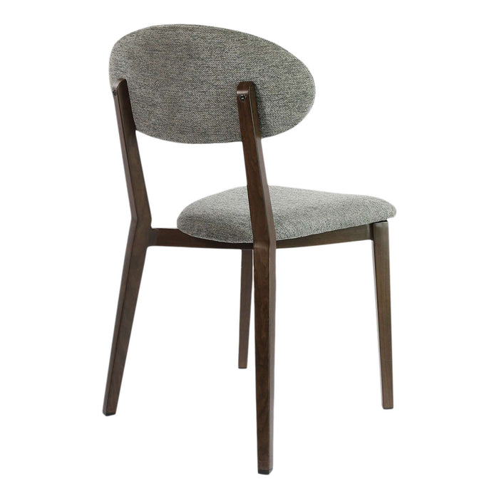 Durafurn Atlanta Chair - Narrow Backrest - Wenge Frame/ Grey Fabric Seat & Backrest