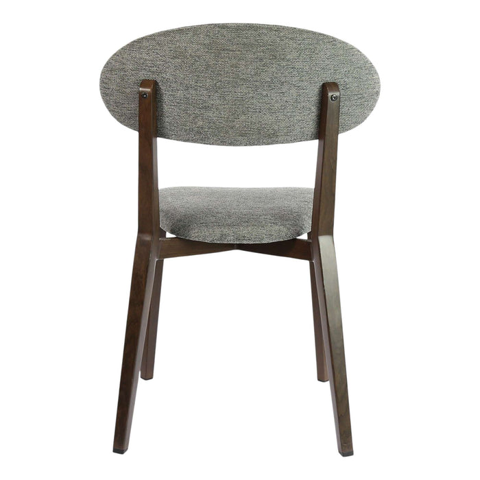 Durafurn Atlanta Chair - Narrow Backrest - Wenge Frame/ Grey Fabric Seat & Backrest