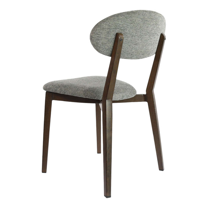 Durafurn Atlanta Chair - Narrow Backrest - Wenge Frame/ Grey Fabric Seat & Backrest