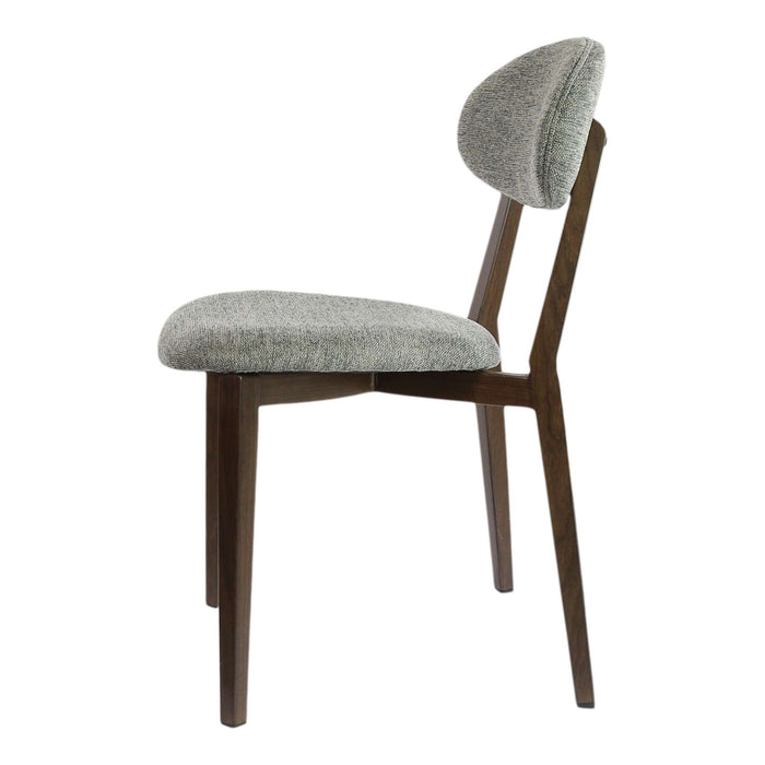 Durafurn Atlanta Chair - Narrow Backrest - Wenge Frame/ Grey Fabric Seat & Backrest