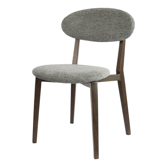 Durafurn Atlanta Chair - Narrow Backrest - Wenge Frame/ Grey Fabric Seat & Backrest