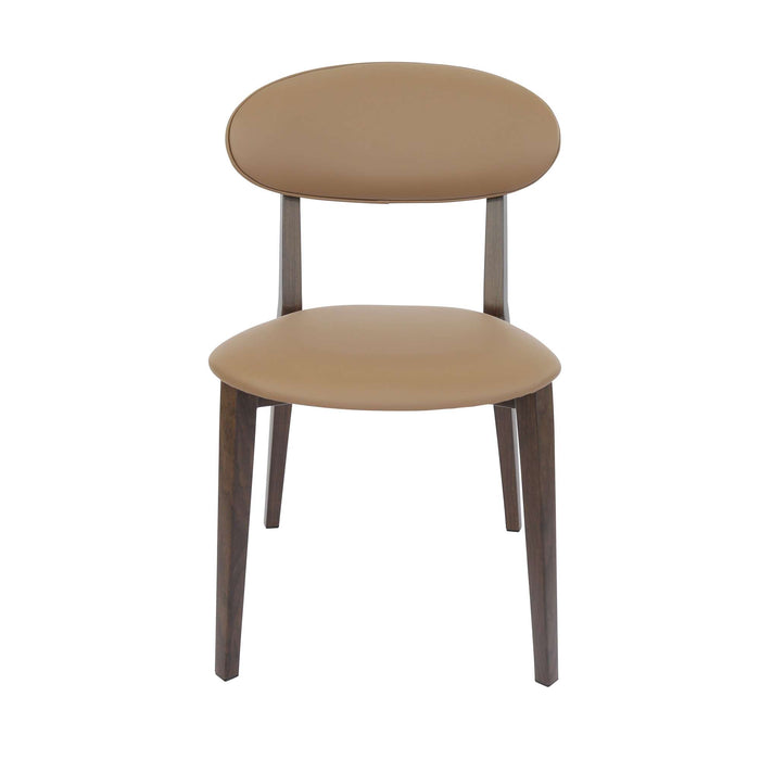 Durafurn Atlanta Chair - Narrow Backrest - Wenge Frame/Taupe Vinyl Seat & Backrest