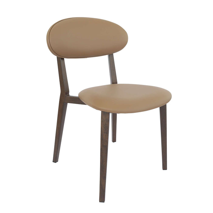 Durafurn Atlanta Chair - Narrow Backrest - Wenge Frame/Taupe Vinyl Seat & Backrest